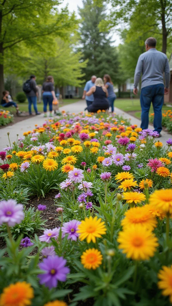Flower Bed Design Trends for 2026: The New Styles Replacing Traditional Borders - 10. Community Flower Beds 1