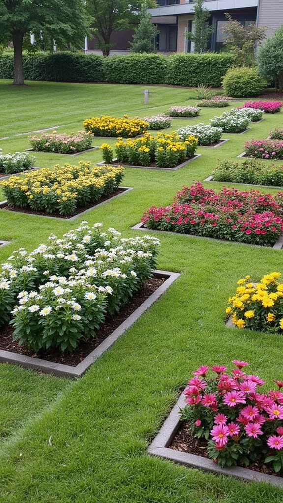 Flower Bed Design Trends for 2026: The New Styles Replacing Traditional Borders - 2. Geometric Layouts 1