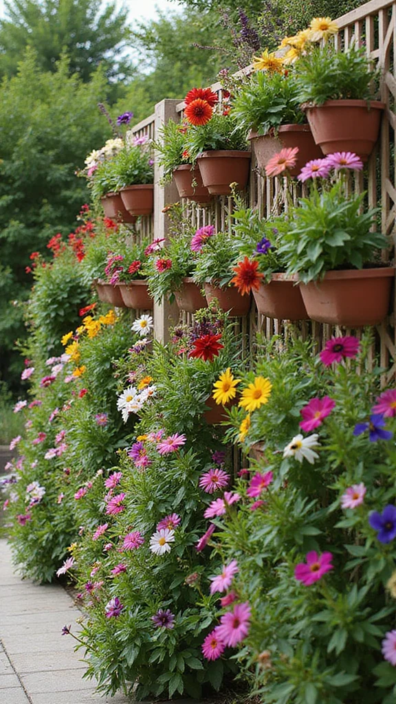 Flower Bed Design Trends for 2026: The New Styles Replacing Traditional Borders - 8. Vertical Flower Beds 1