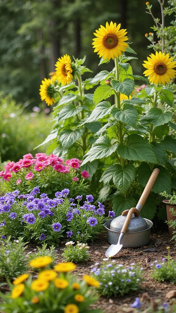 Flower Bed Planning for Beginners: How to Choose Plants That Bloom Together - 3. Considering Plant Height 1