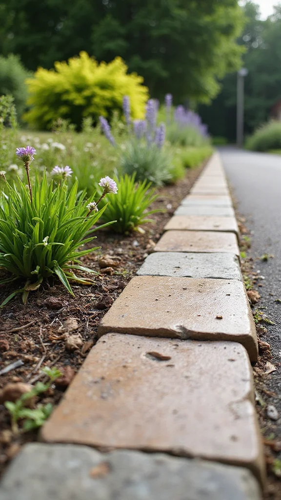Front Yard Landscaping Trends for 2026: What Designers Are Planting Right Now - 7. Unique Edging Solutions 1