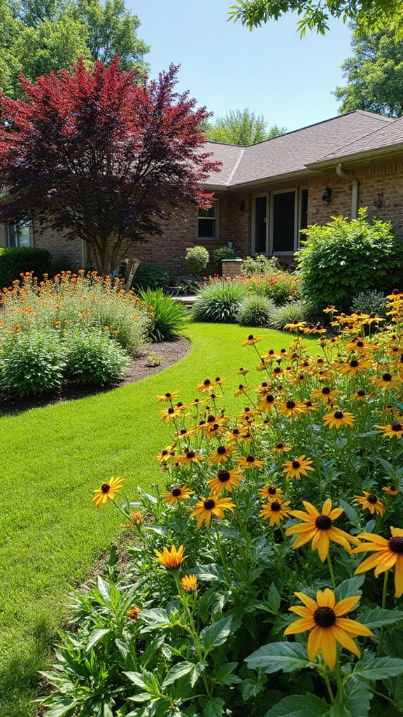 Front Yard Makeover Ideas for Ranch-Style Homes - 1. Embrace Native Plant Landscaping 1