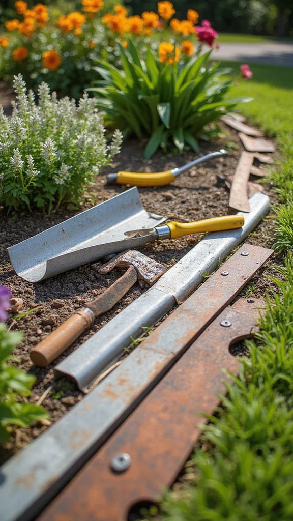 How to Install Metal Lawn Edging for Perfectly Straight Flower Bed Borders - 1. Choose the Right Metal Edging Material 1