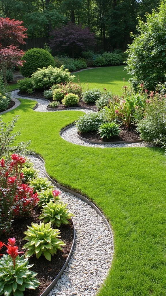 How to Install Metal Lawn Edging for Perfectly Straight Flower Bed Borders - 10. Get Creative with Edging Designs 1