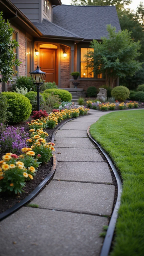 How to Install Metal Lawn Edging for Perfectly Straight Flower Bed Borders - 9. Enhance Curb Appeal 1