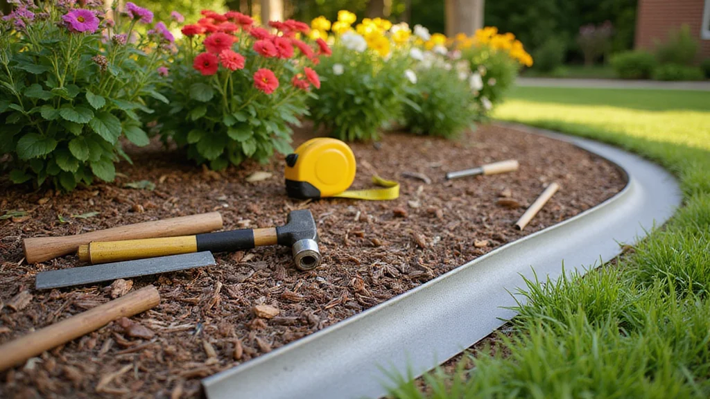 How to Install Metal Lawn Edging for Perfectly Straight Flower Bed Borders