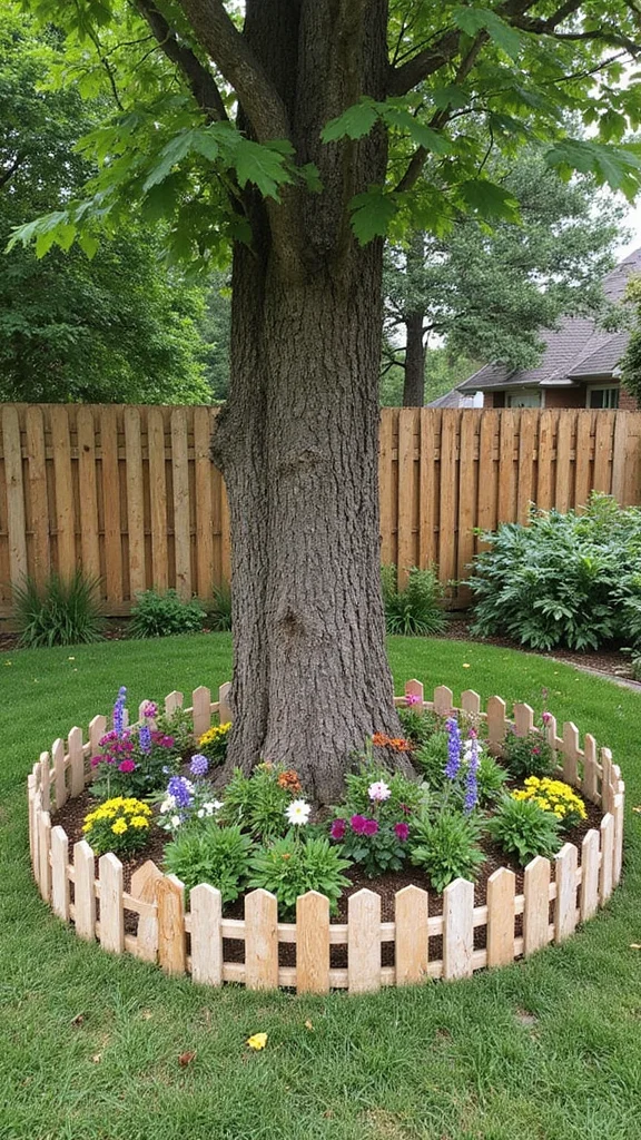 How to Landscape Around Trees in the Front Yard Without Damaging the Roots - 7. Install a Tree Ring 1