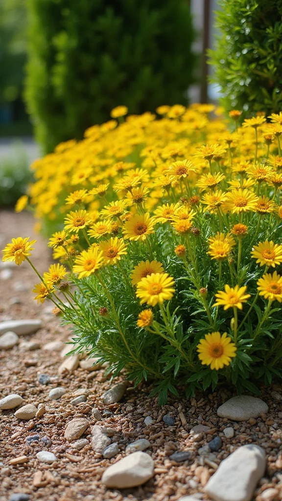 Low Maintenance Flower Bed Ideas for the Front of the House That Look Stunning - 9. Easy Blooms: Coreopsis 1