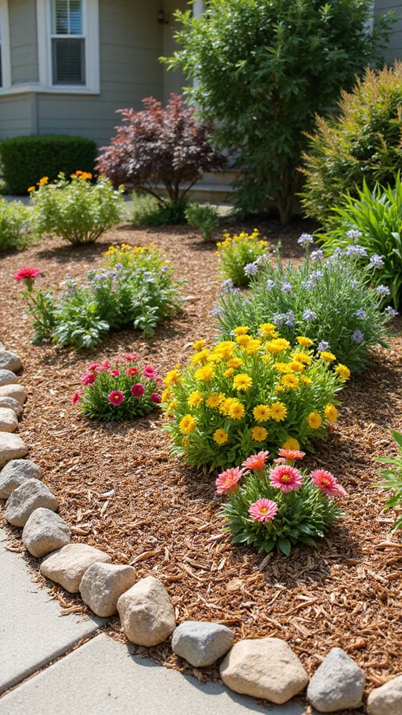 Low Maintenance Front Yard Landscaping Ideas That Look Like You Paid a Pro - 5. Mulching for Aesthetic and Eco-Friendliness 1