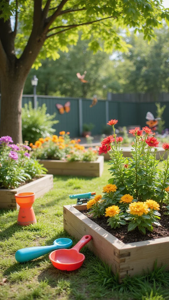 Raised Flower Bed Ideas That Add Dimension and Structure to a Flat Yard - 10. Interactive Flower Beds for Children 1