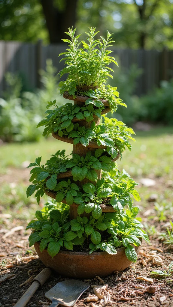 Raised Flower Bed Ideas That Add Dimension and Structure to a Flat Yard - 5. Herb Spiral – An Eco-Friendly Option 1