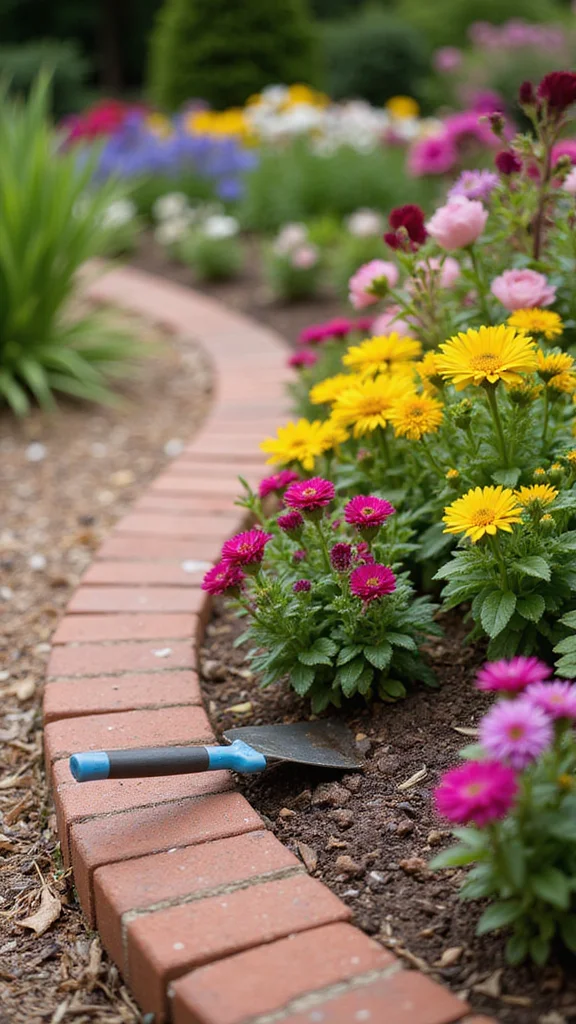 The Beginner's Guide to Flower Bed Edging: Which Material is Right for You - 1. Traditional Brick Edging 1