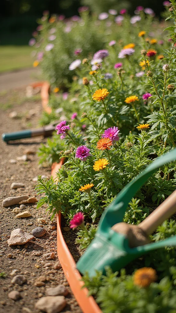 The Beginner's Guide to Flower Bed Edging: Which Material is Right for You - 5. Flexible Plastic Edging 1