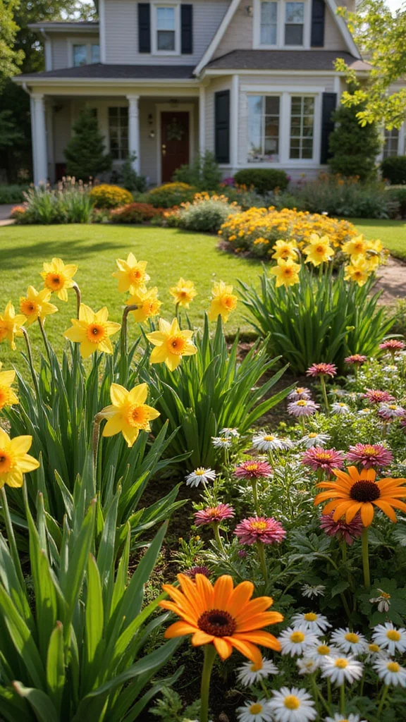 The Complete Beginner's Guide to Front Yard Landscaping on a Budget - 7. Seasonal Blooms for Year-Round Color 1