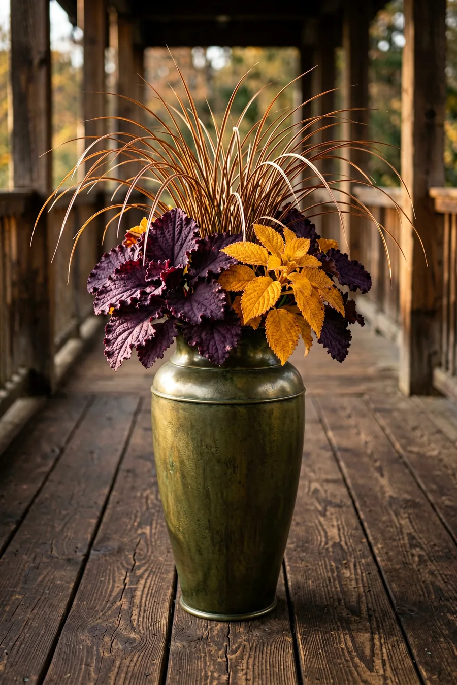 The Autumn Copper and Plum Pillar
