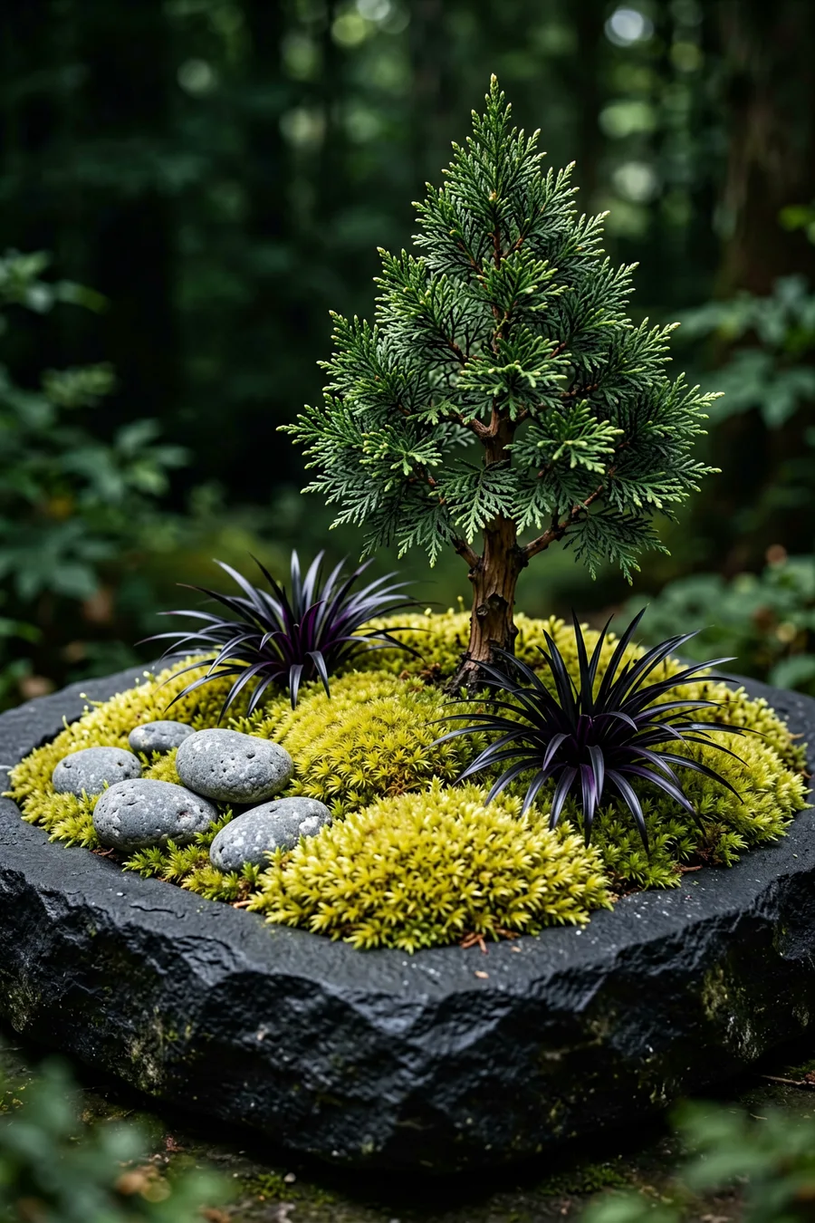 The Monochromatic Forest Moss Planter