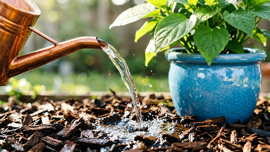 Shallow Watering and Frequent Overhead Sprinkling