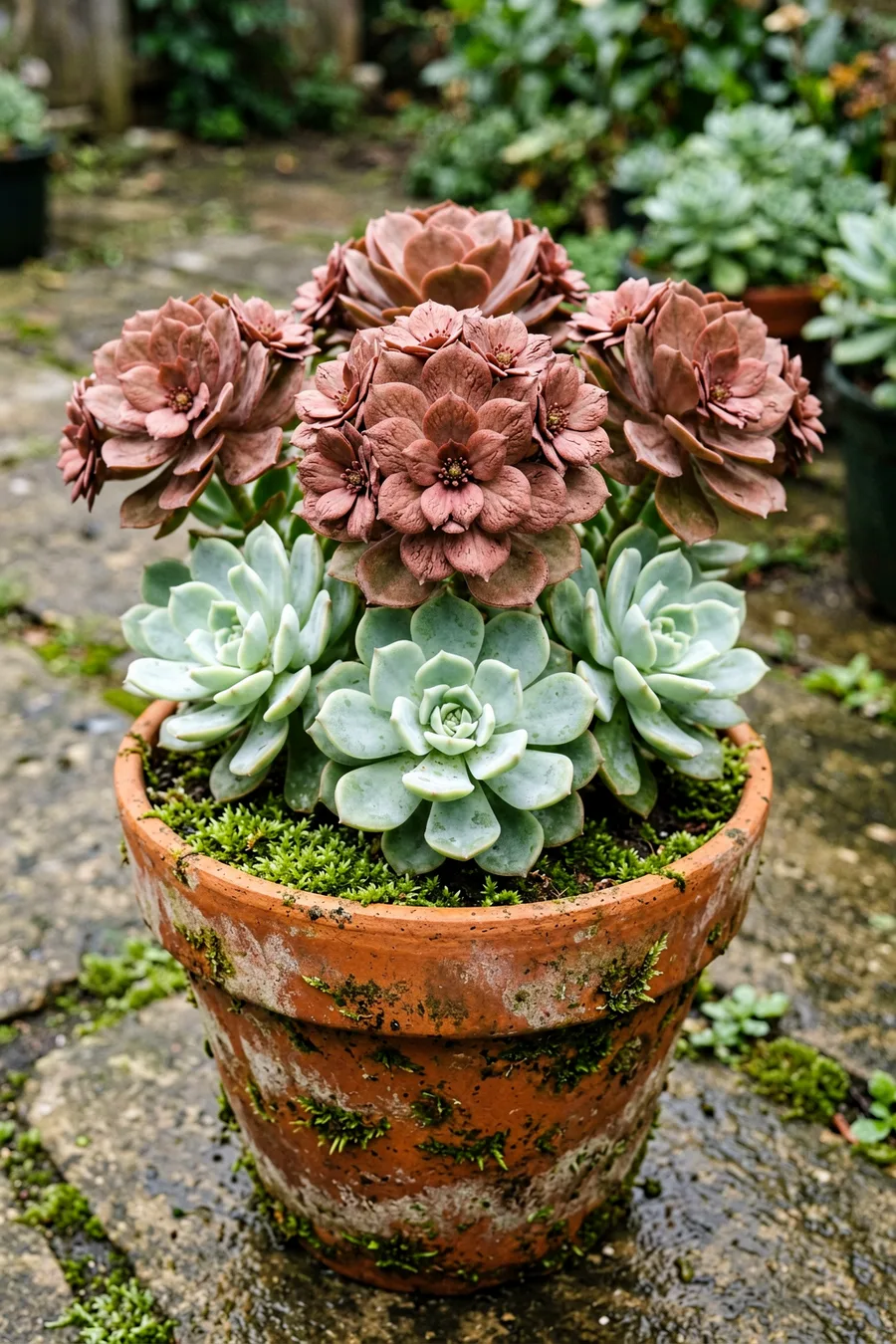Sedum Autumn Joy for Soft Muted Rose