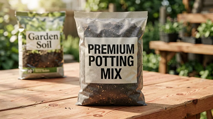 Look for the Words Potting Mix on the Label