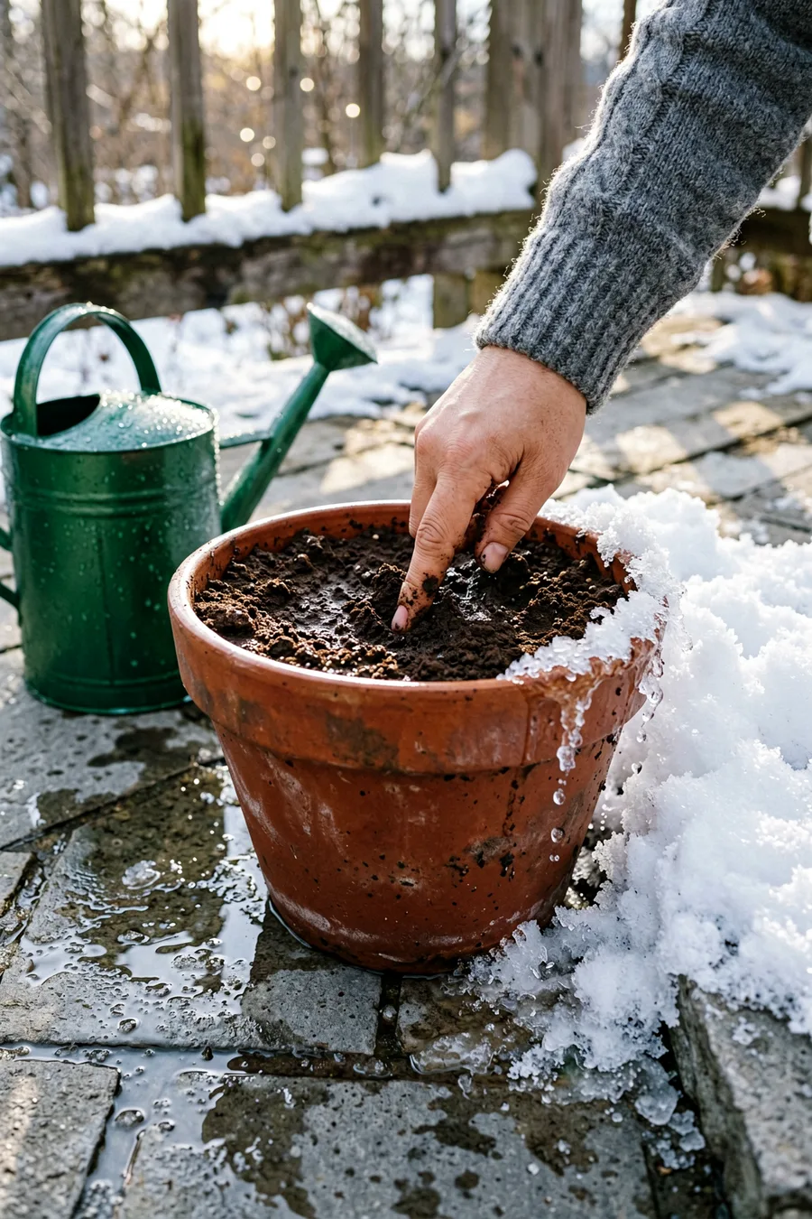 Monitor and Top Off Water During Mid-Winter Thaws