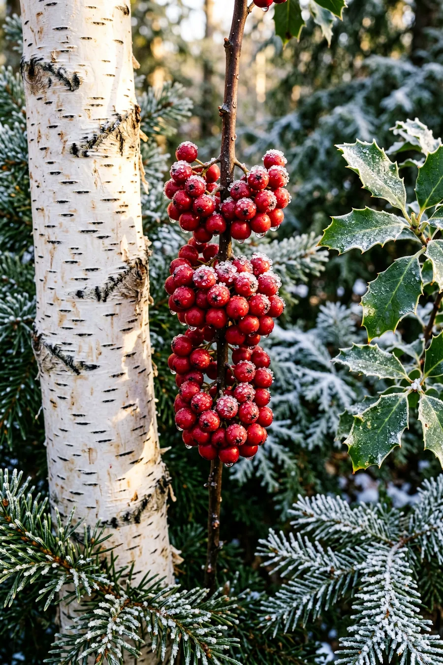 Insert Natural Red Winterberry Stems for Color Pops