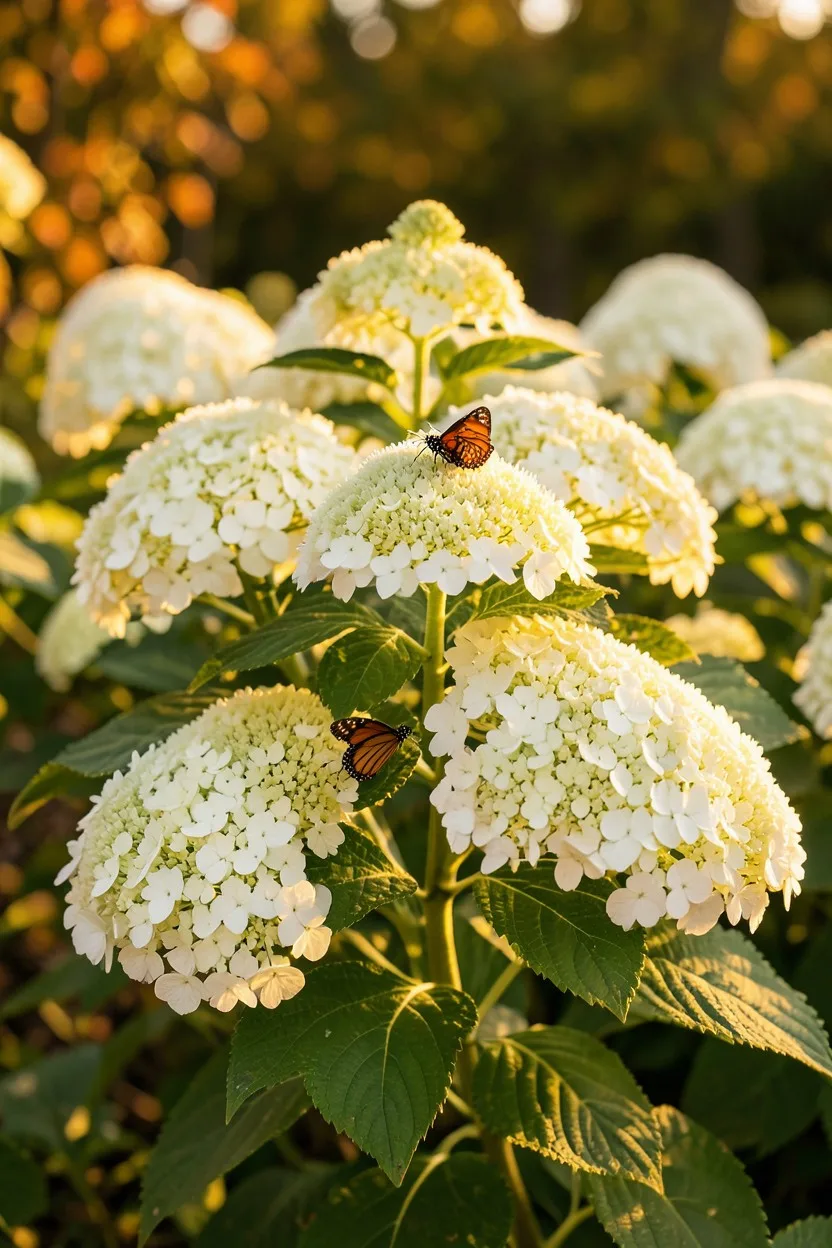 Tardiva Panicle Hydrangea Anchors Late-Autumn Garden Interest