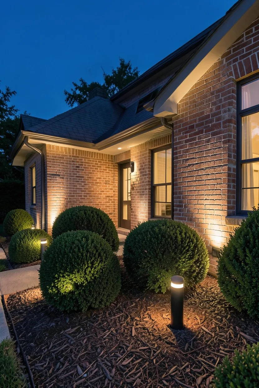 Low-Voltage Solar LED Path Uplighting