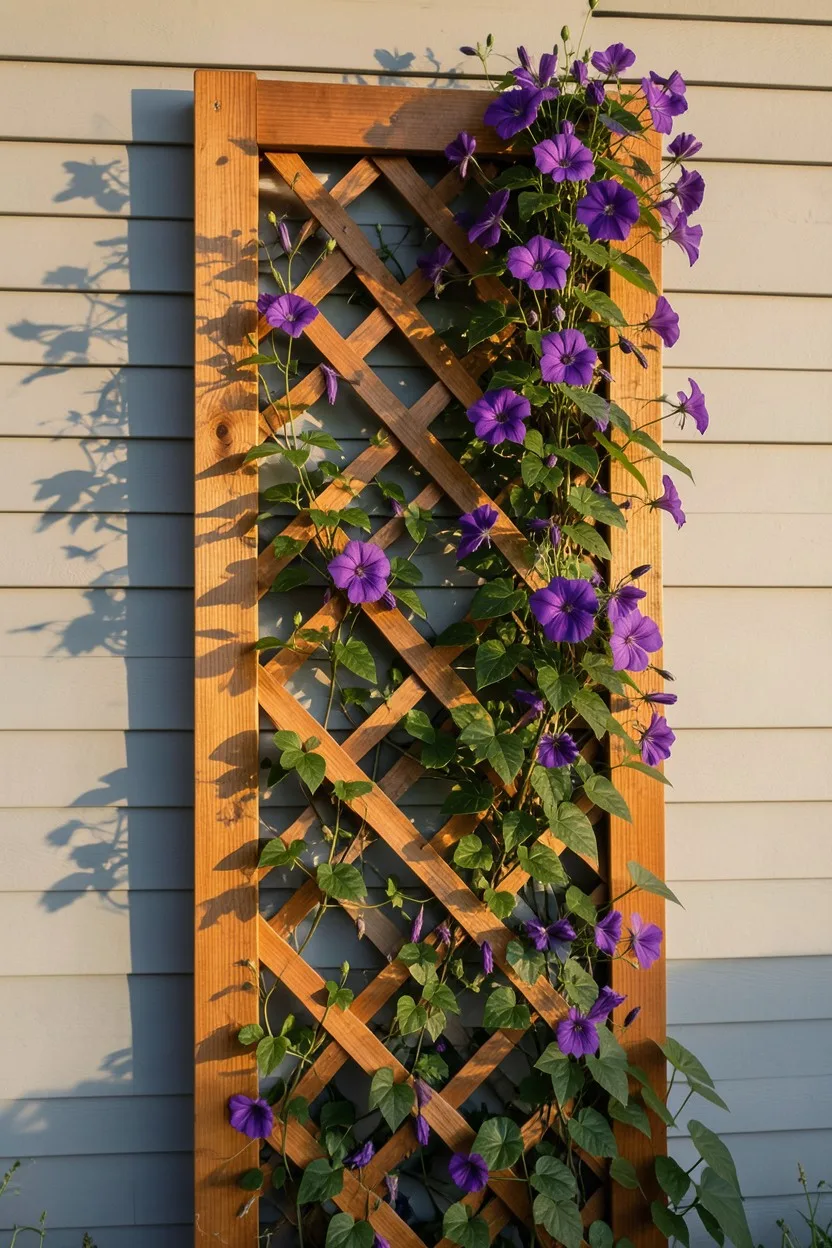 Cottage-Style Cedar Trellis and Climbing Vines