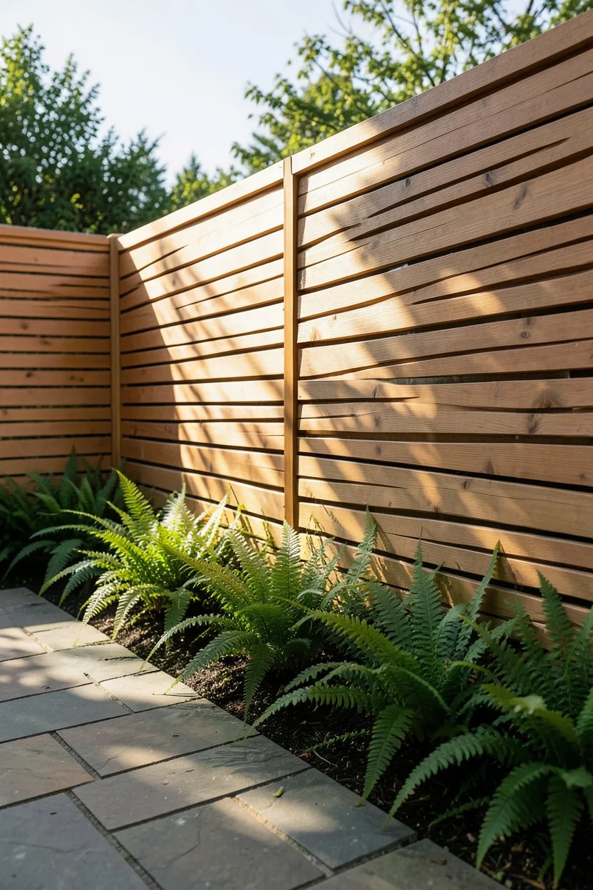 Louvered Angled Privacy Screens