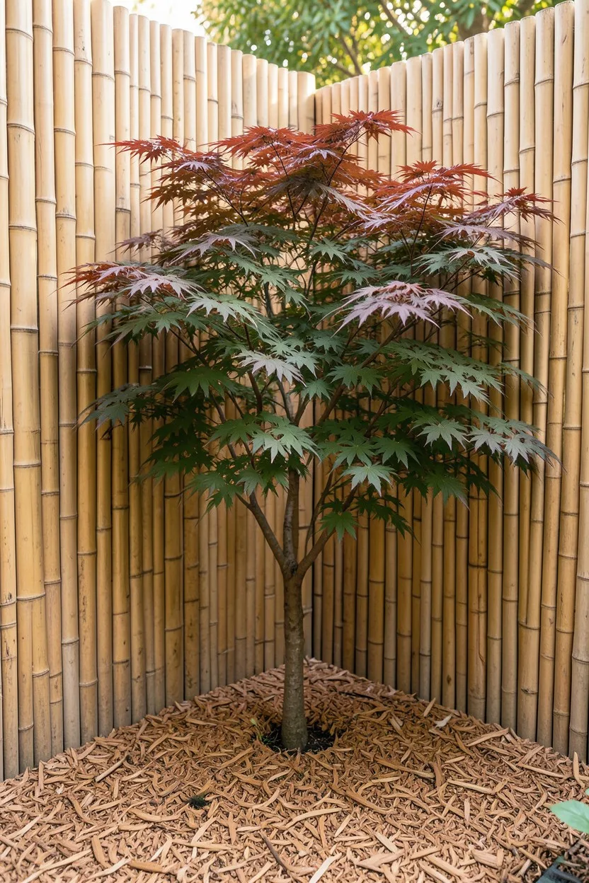 Vertical Bamboo Roll Privacy Shields