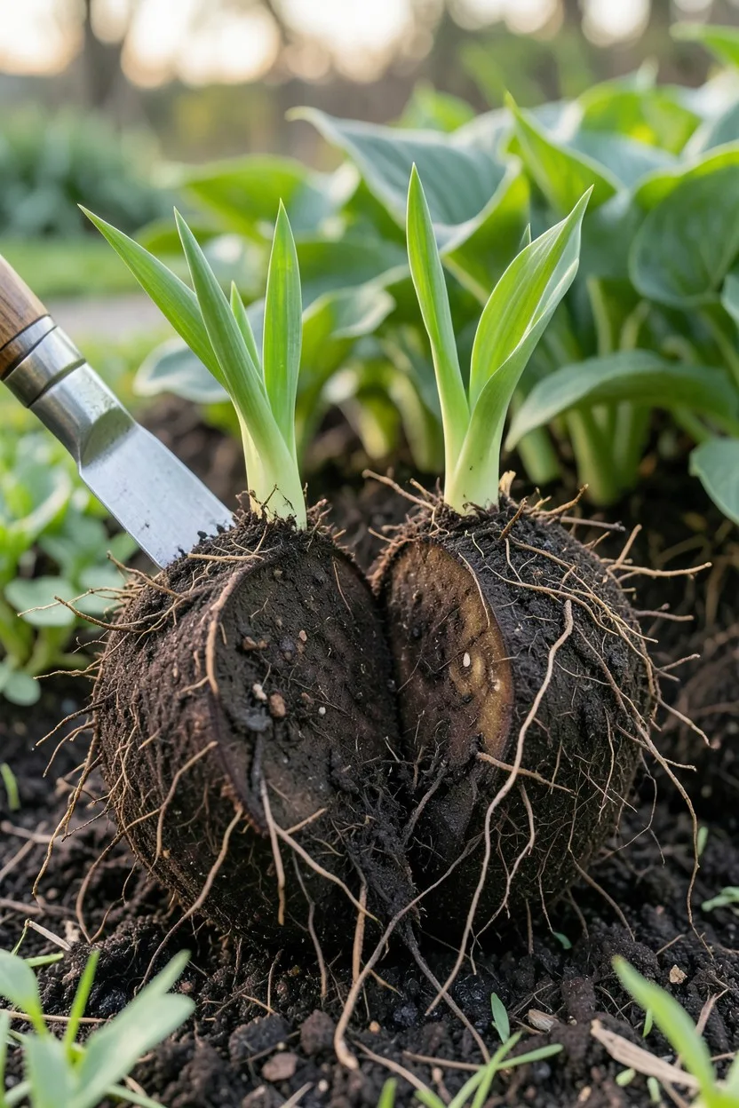 Free Division of Existing Perennial Hosta and Daylily Clumps