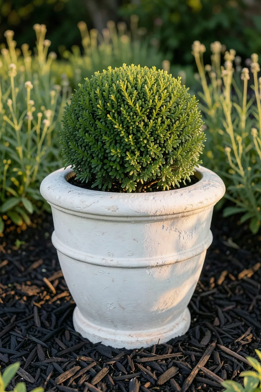 Oversized Terracotta Pots as Architectural Focal Points
