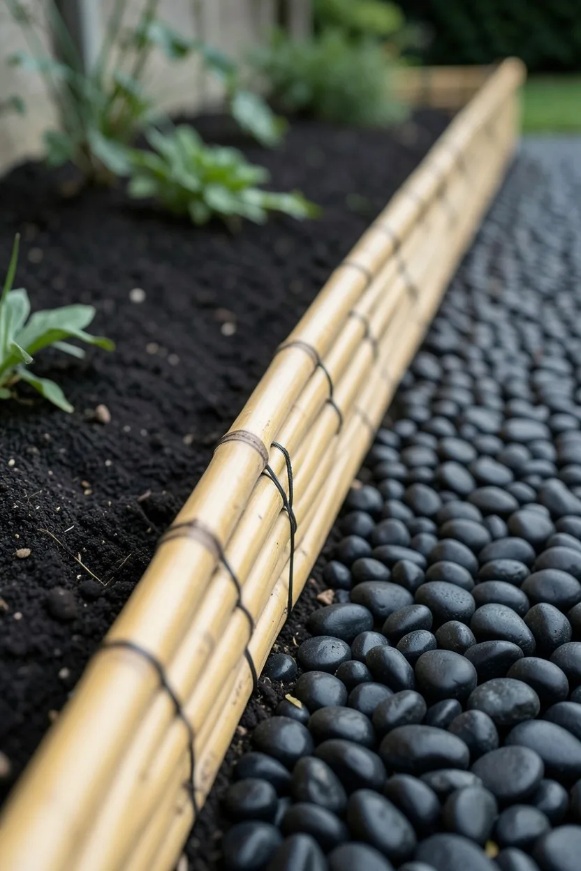 Lay Horizontal Bamboo Stems with Wire Ties