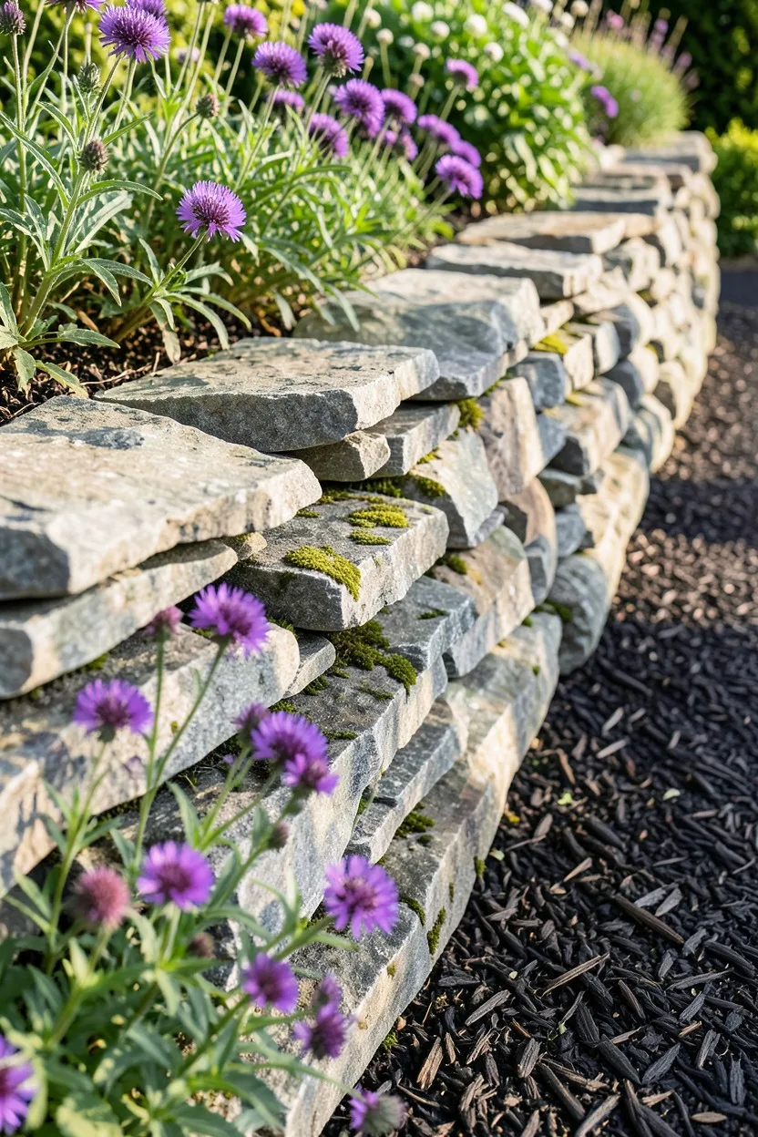 Scavenged Flat Fieldstone and Limestone Layers