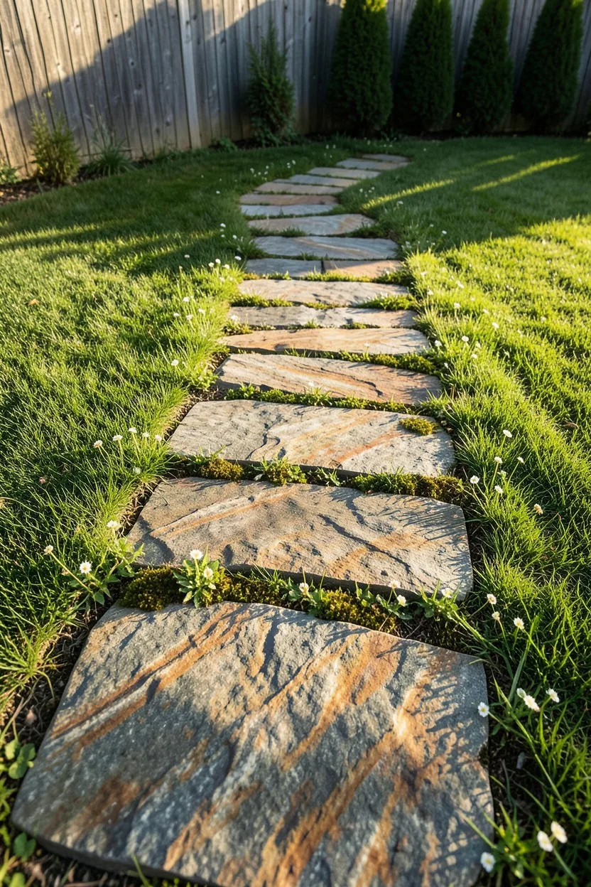 Scavenged Fieldstone Pathways and Accents