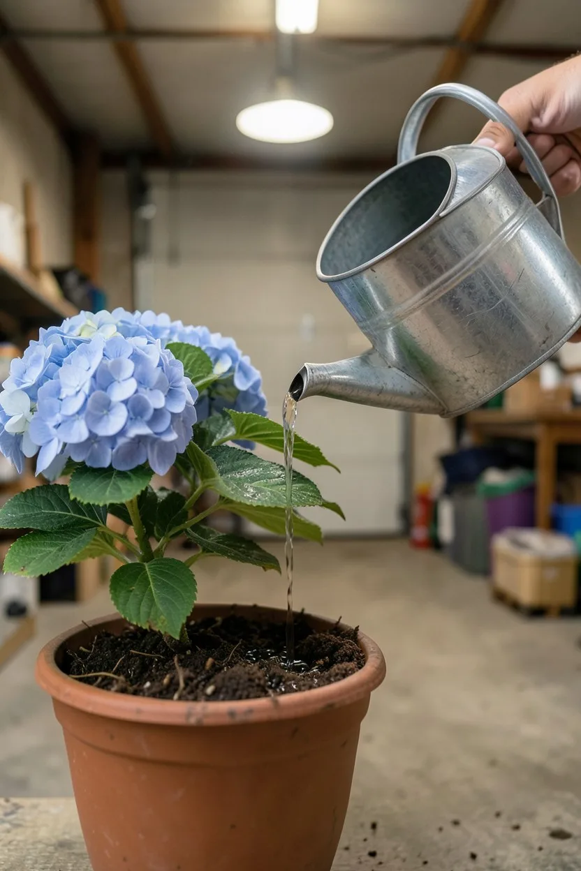 Water Overwintering Pots Monthly