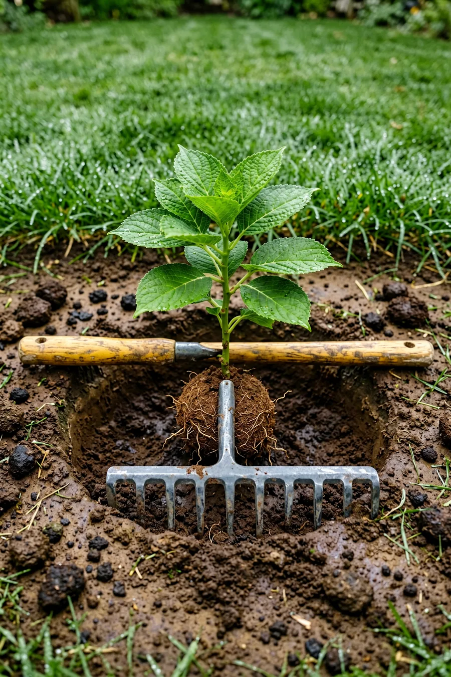 Set the Shrub Perfectly Level with the Ground