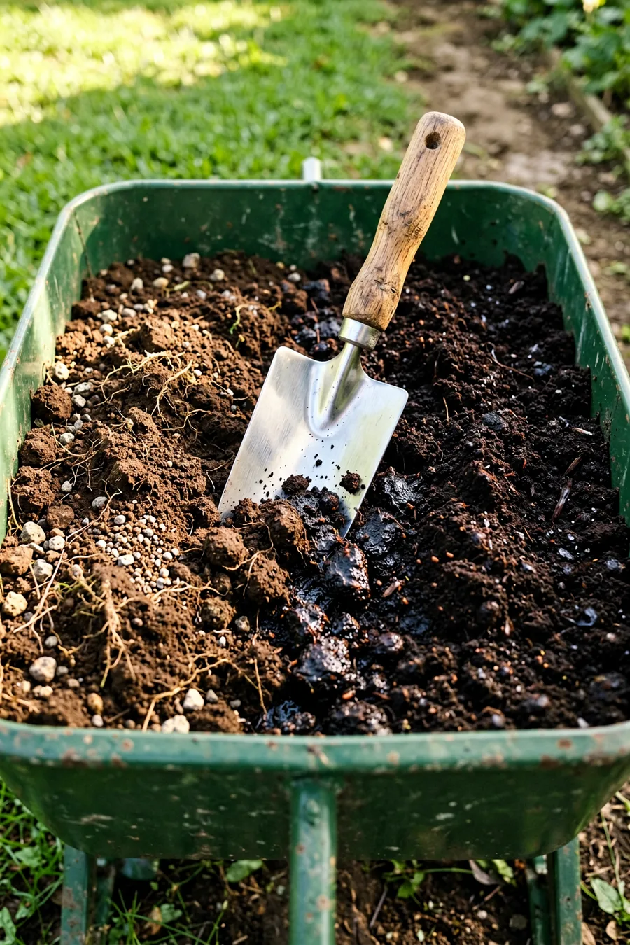 Blend Rich Organic Matter into Native Soil