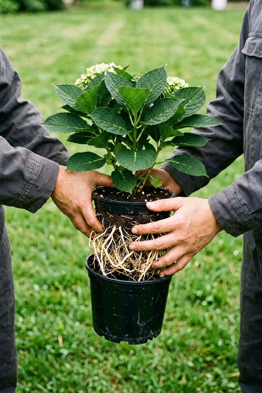 Unpot the Shrub and Inspect the Roots