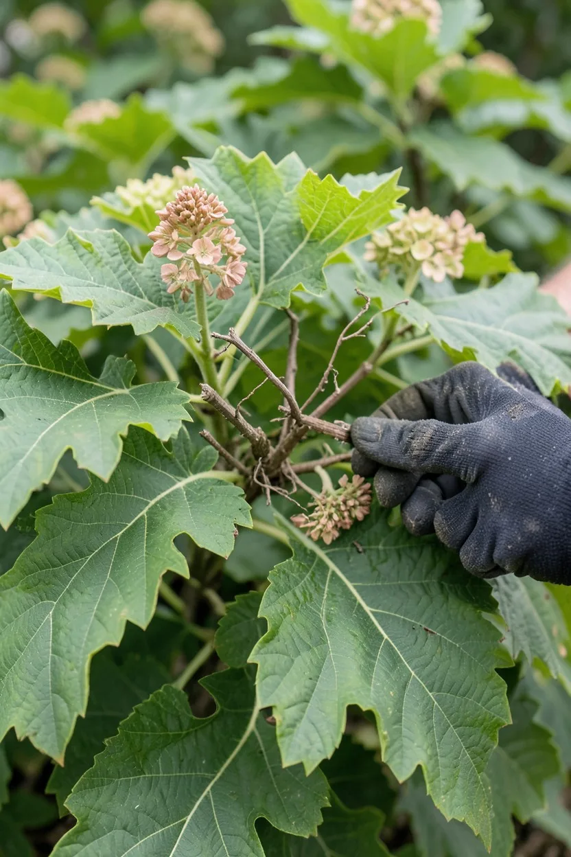 Leave Oakleaf Hydrangeas Mostly Untouched