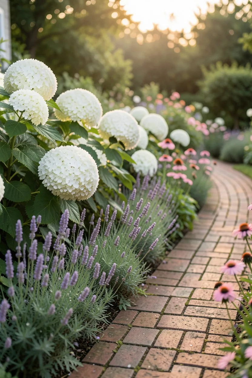 Soft Cottage Transitions Using Smooth Hydrangeas