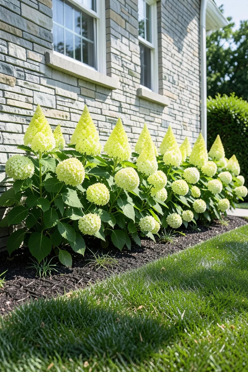 Symmetrical Foundation Rows with Limelight Panicles