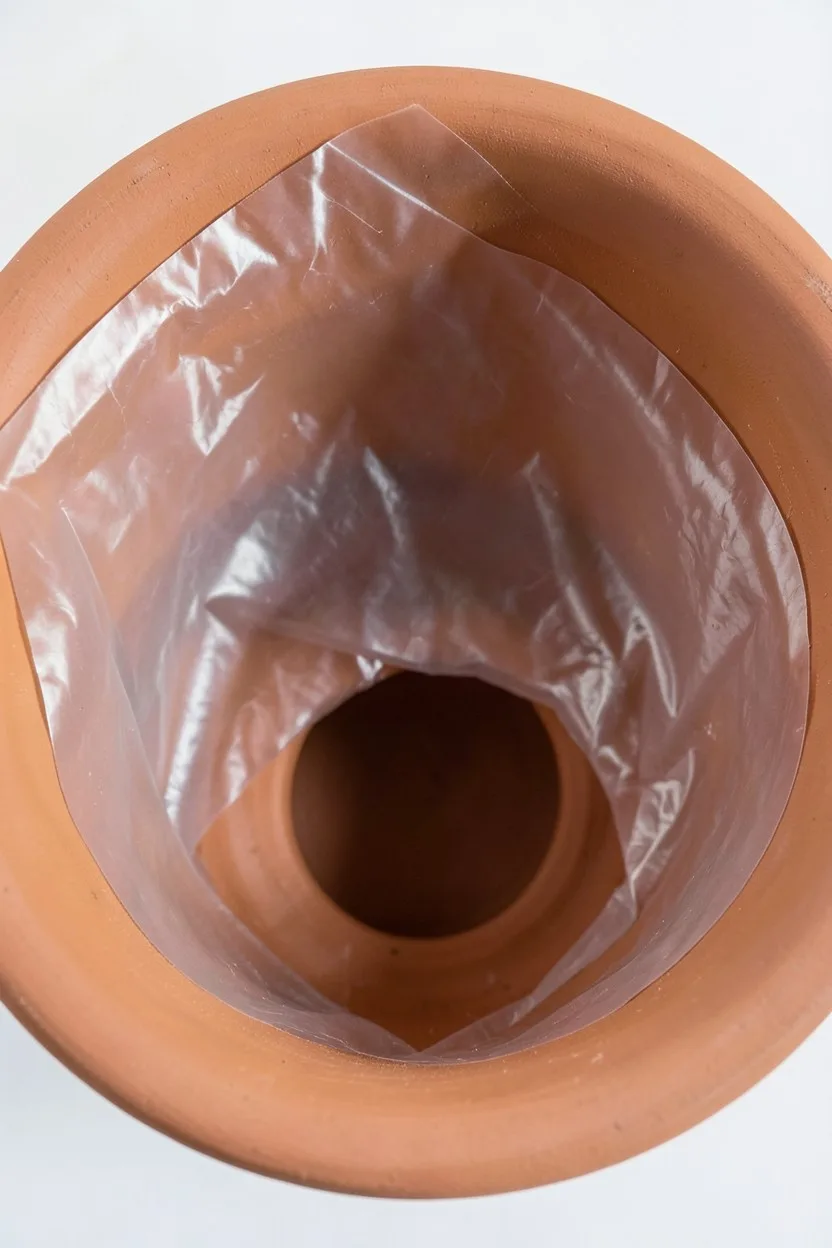 Line Terracotta Interiors with Plastic Film