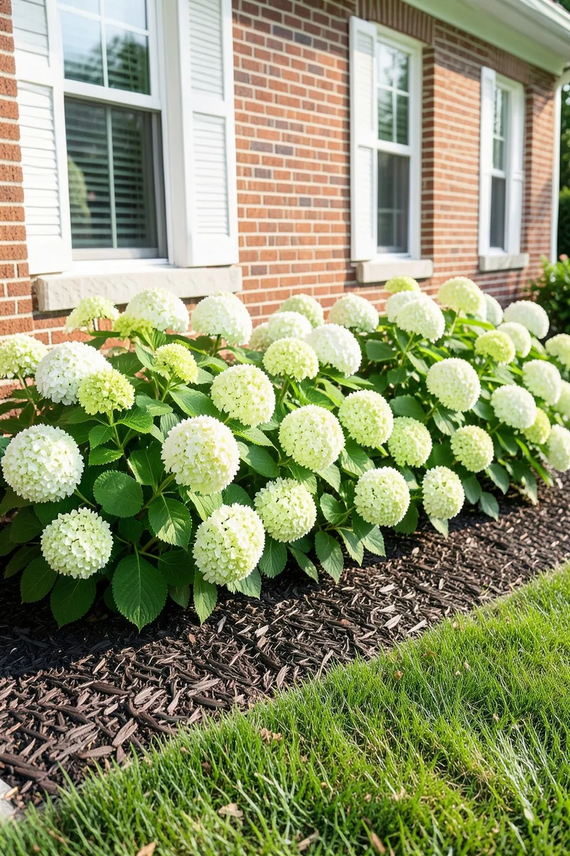 Symmetrical Foundation Rows for Stately Curb Appeal
