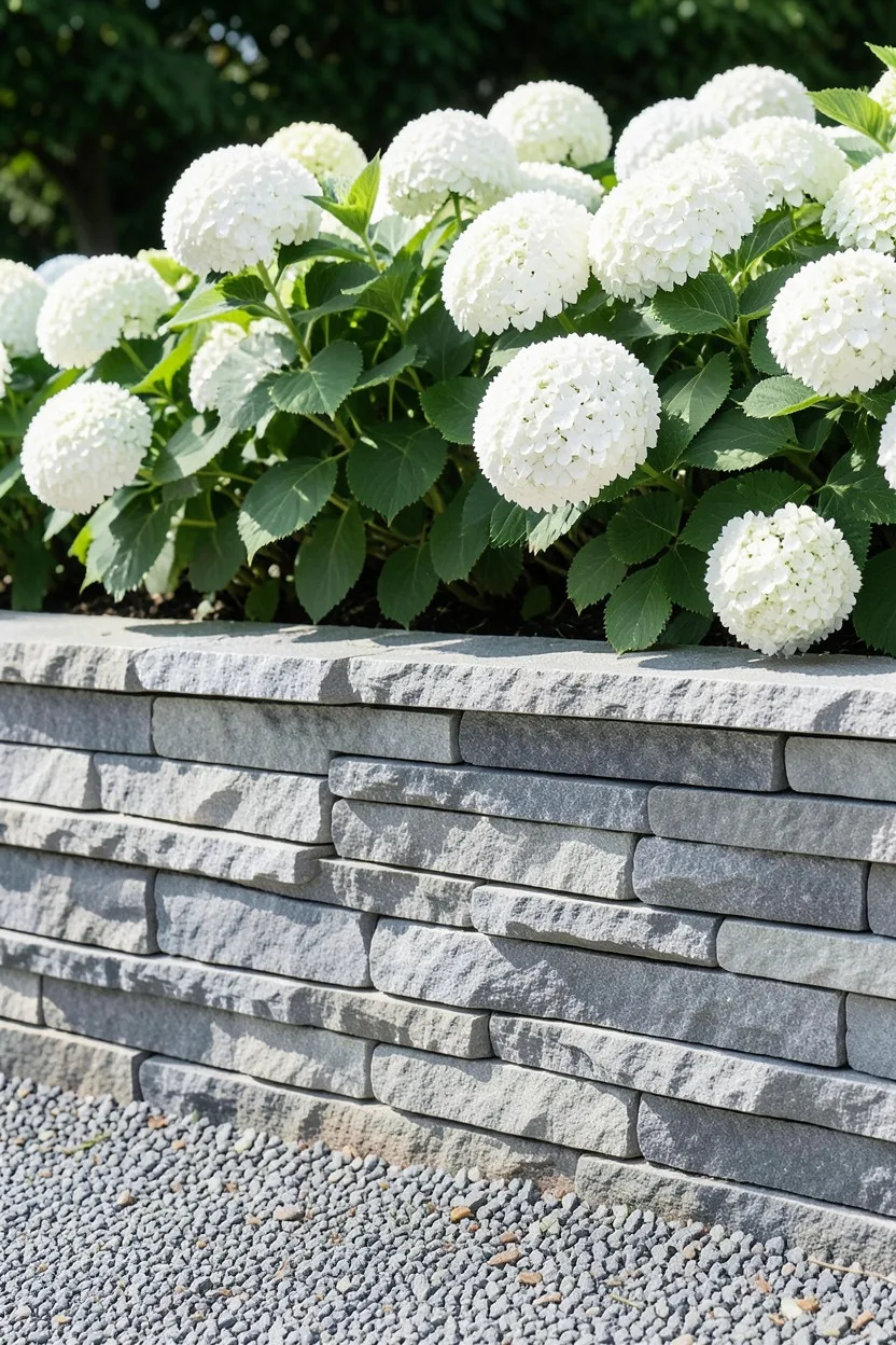 Terraced Stone Wall Overhangs for Vertical Drama