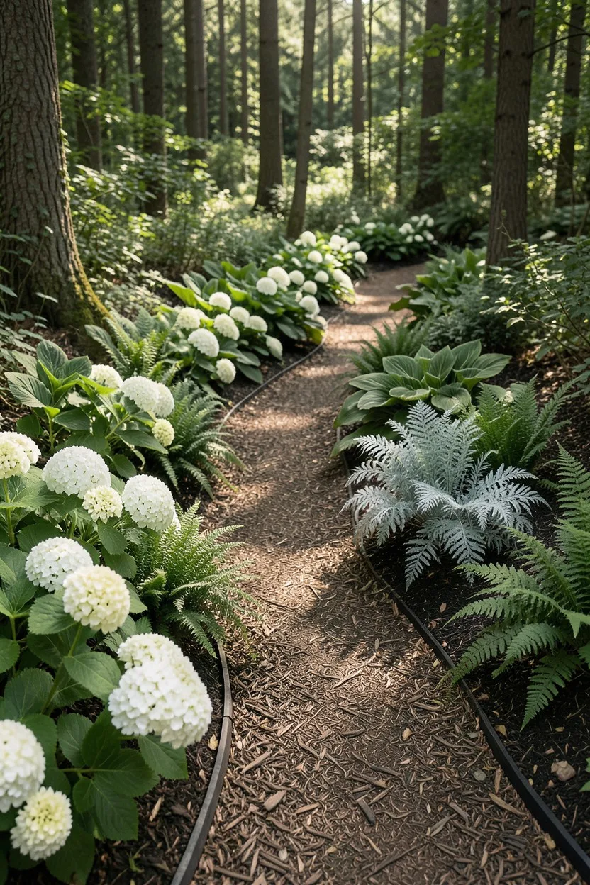 Relaxed Woodland Paths with Mixed Native Ferns